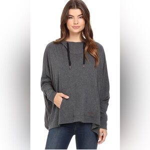 Bench poncho batwing oversized hoodie dark blue